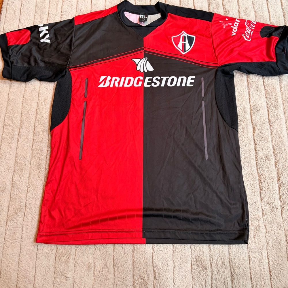 Red and Black Atlas Soccer Jersey
